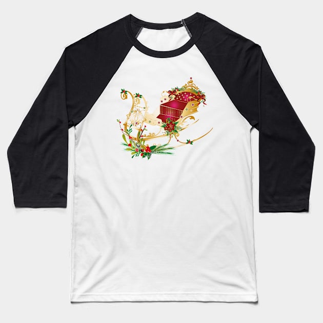 Horse sleigh decorated for Christmas Baseball T-Shirt by Kisho